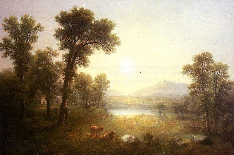 Asher Brown Durand Lake Scene in the Mountains Germany oil painting art